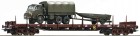 67266 Roco 4 axle Flat car with military vehicles of Austrian Army